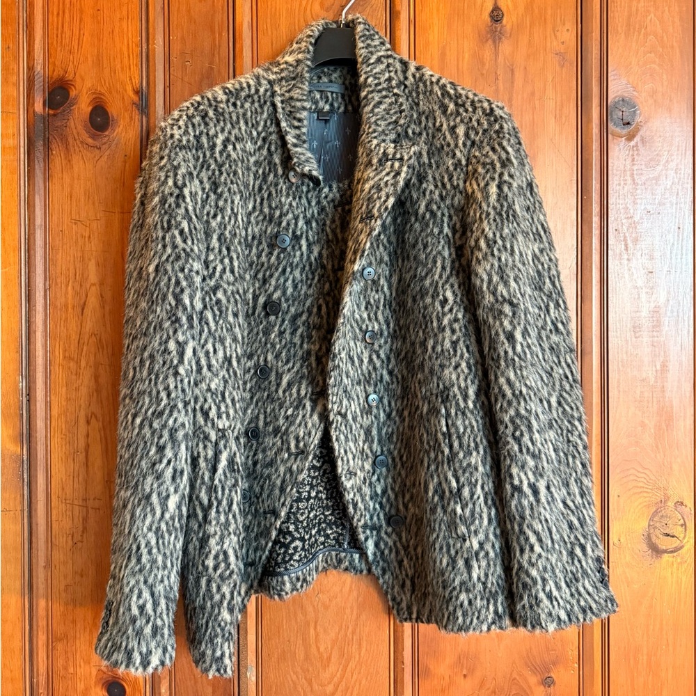 John Varvatos double breasted animal print Sterling Jacket